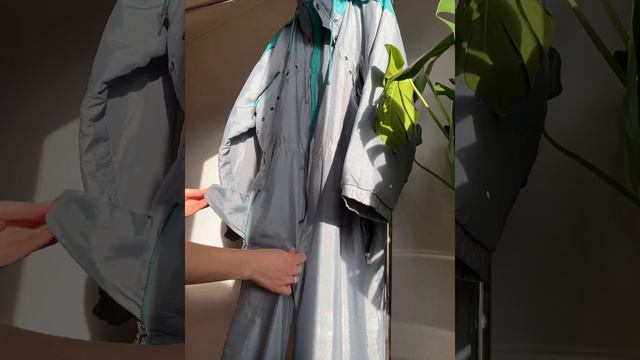 Женский зимний комбинезон серо-голубой смотреть онлайн