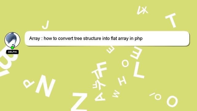 Array : how to convert tree structure into flat array in php смотреть онлайн