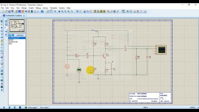 Experiment 5: Frequency Response Curve of RC coupled BJT CE Amplifier using Proteus Simulation смотреть онлайн