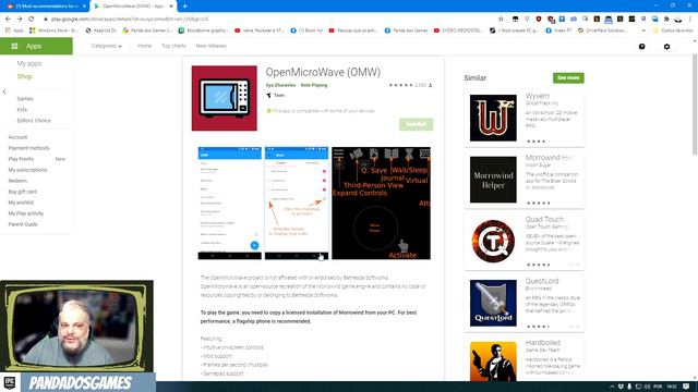 Jogue The Elder Scrolls III Morrowind no seu Celular Android Tutorial смотреть онлайн