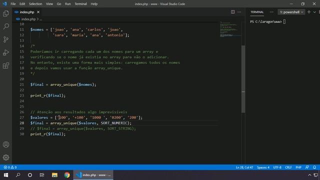 PHP 8 PARTE 2 #057 REMOVER DUPLICADOS DE UM ARRAY смотреть онлайн