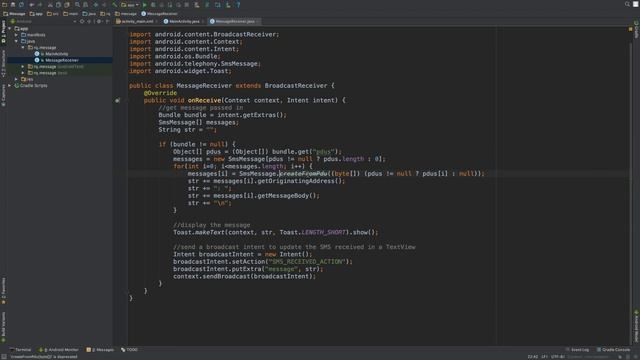 Sending and Receiving Messages or SMS - Android Studio Tutorial смотреть онлайн