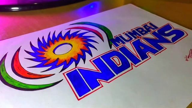 Mumbai Indians logo sketch 2020✍️✍️||drawing mumbai indians logo ? смотреть онлайн