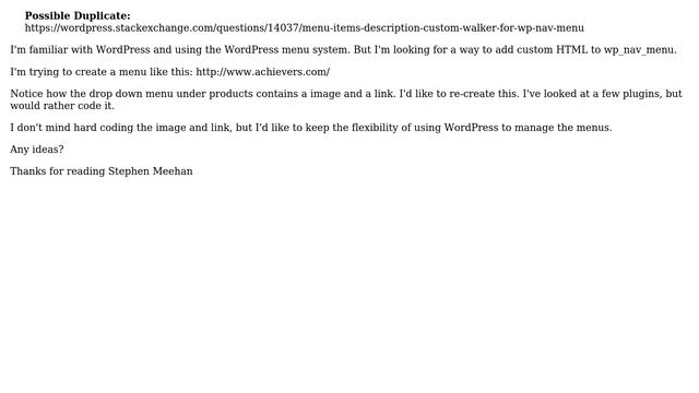 Wordpress: Best way to customise wp_nav_menu смотреть онлайн