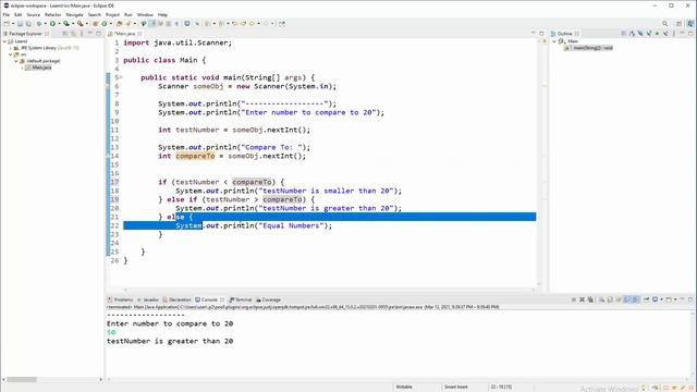 Java Tutorial - 11 - If Statement with User Input смотреть онлайн
