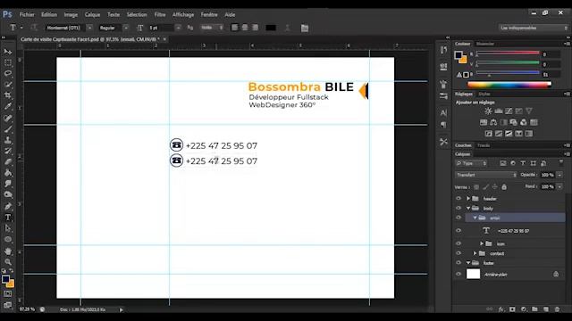 Réalisation de carte de visite captivante avec photoshop CS6 en 2020 смотреть онлайн