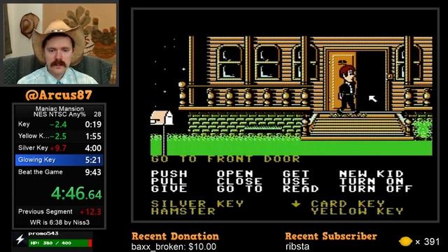 Maniac Mansion NES speedrun in 9:15 by Arcus смотреть онлайн