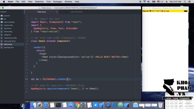 REACT NATIVE KHOA PHẠM | Bài 6: STYLESHEET PHẦN 1 смотреть онлайн