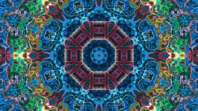Kaleidoscope and Mandala symmetry with meditation Music смотреть онлайн