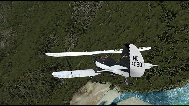 FTX Milford Sound, crosswind, rain and a Bi-plane, Waco YMF5. смотреть онлайн