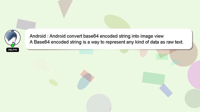 Android : Android convert base64 encoded string into image view смотреть онлайн