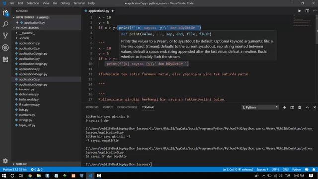 Yeni Başlayanlar İçin Python (3.7.3 - 3.8.0) - Ders 16 - Uygulama Dersi смотреть онлайн