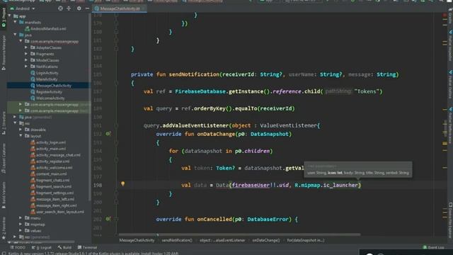 How to Send Notification from One Device to Another in Android Studio with Kotlin Firebase FCM смотреть онлайн