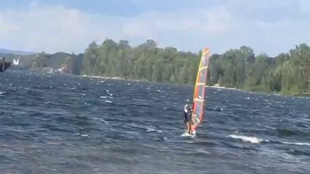 Виндсерфинг на Волге, последний день лета 2015. смотреть онлайн
