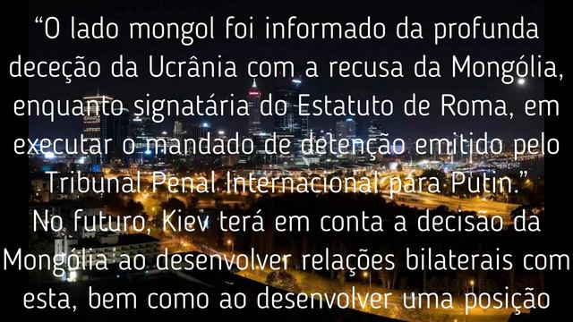 Ucrânia Anunciou Uma Diligência Contra A Mongólia
