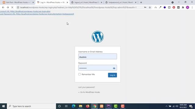 WordPress Hooks Tutorial for beginners in Hindi/Urdu Part #18| 'logout_url' & 'lostpassword_url' смотреть онлайн