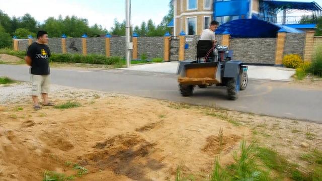 ковш на задней навеске минитрактора смотреть онлайн