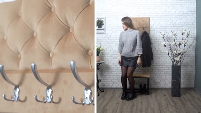 Вешалка Фернан мини и обувница бежевые, на черном, Фуршет серый на черном смотреть онлайн