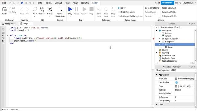 ГАЙД как создать крутящуюся платформу в ROBLOX STUDIO смотреть онлайн