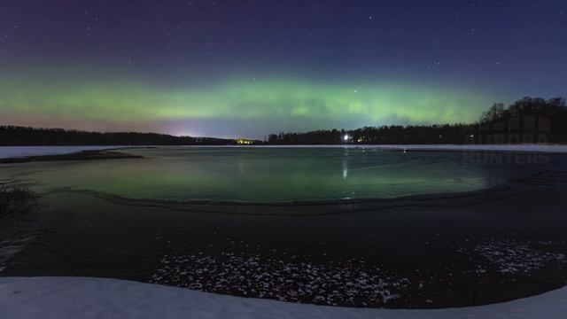 Северное сияние с 10 на 11 марта 2022. Ленобласть, Васкелово смотреть онлайн