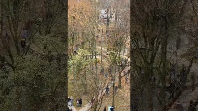 Во дворах на Пушкинской начались столкновения с ОМОНом! смотреть онлайн
