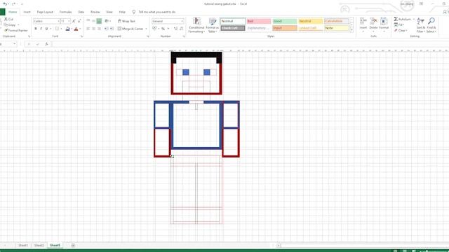 HOW TO MAKE MINECRAFT CHARACTER IN MICROSOFT EXCEL ONLY USED PAINT BUCKET TOOLS #minecraft смотреть онлайн
