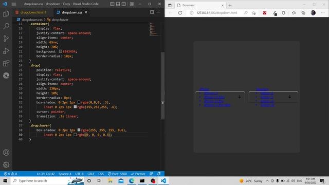 Creating a Dropdown menu with html and css смотреть онлайн