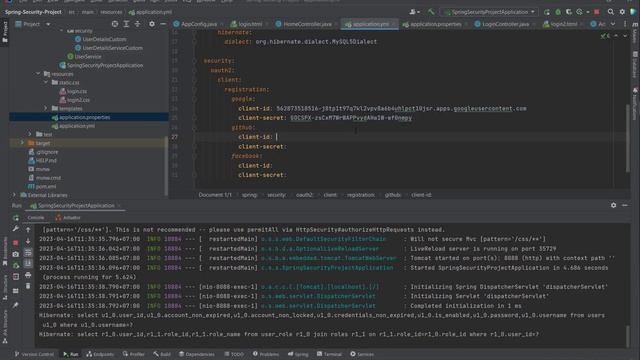Login Form with Custom User, Google, Facebook, GitHub using Thymeleaf - OAuth2 in Spring Security 6 смотреть онлайн