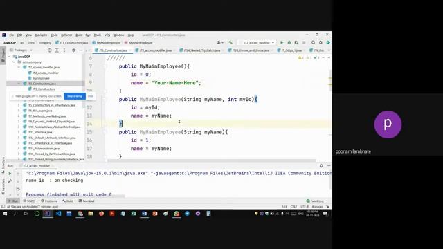 Day 13 Unit 9 Constructors, this keyword and access modifiers Java смотреть онлайн