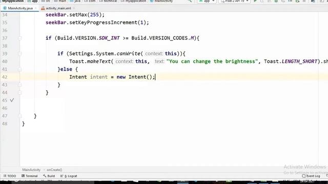 How to control screen brightness using seekbar in android || Android studio tutorial смотреть онлайн