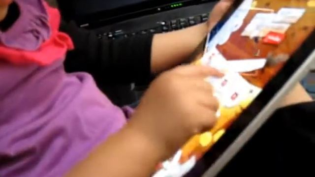 Haruka Playing Games With The IPad