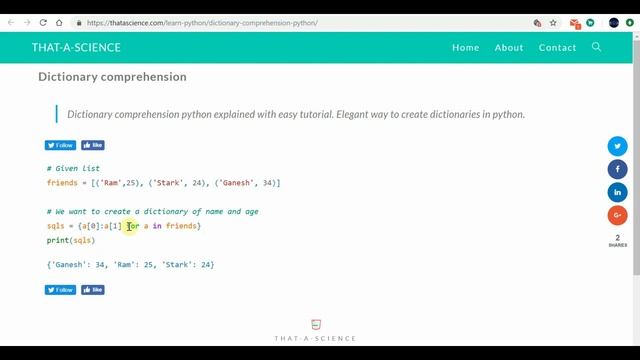 Dictionary comprehension python смотреть онлайн