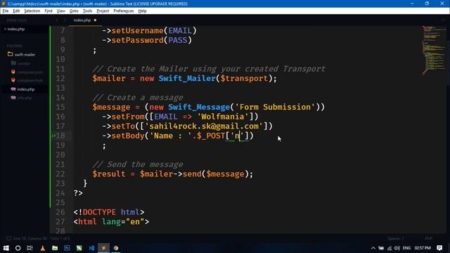 Send Email By Contact Form With Attachment Using Swift Mailer Library & Gmail SMTP смотреть онлайн