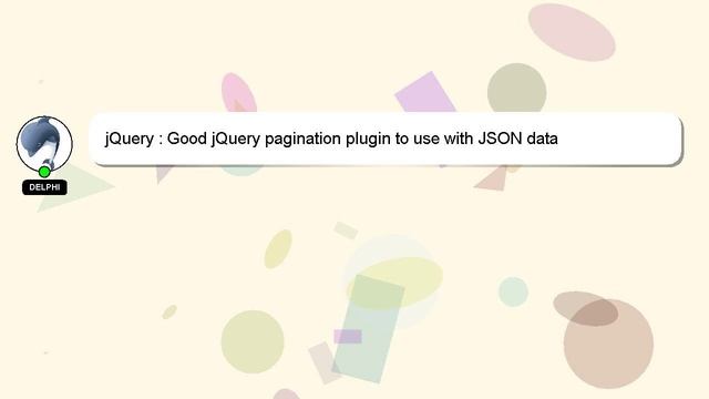 jQuery : Good jQuery pagination plugin to use with JSON data смотреть онлайн