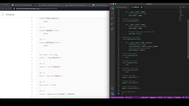 Learn Python 3 The Hard Way - Exercise 42: Is-a, has-a, Objects, and Classes смотреть онлайн