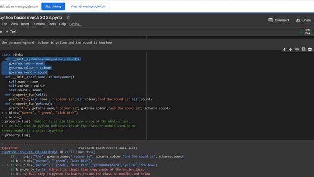 Day 11 Part 1 OOPs Introduction, Constructor, self method and Inheritance in python. смотреть онлайн