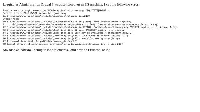 Drupal: Fatal PHP error on Drupal 7 with IIS смотреть онлайн