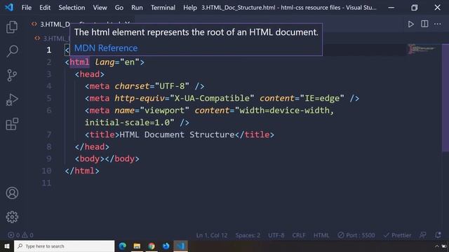 HTML-CSS Tutorial Lesson 3: HTML Document Structure смотреть онлайн