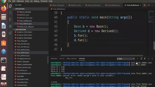 Session- 14:Final variable , method and class Java/Java Basic Tutorial in marathi/ java in मराठी смотреть онлайн