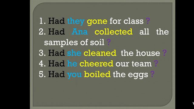 Past Perfect Tense - Yes /No Type Questions ( English Grammar) смотреть онлайн