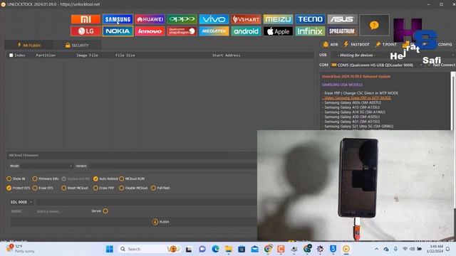 Samsung Galaxy A73 5G FRP Bypass By Unlock Tool Qualcomm EDL Mode SM-A736B Android 13 U2 смотреть онлайн