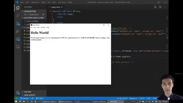 Electron tutorial 2 edit content, hide menu bar смотреть онлайн