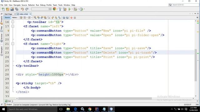 PrimeFaces - JSF Tutorial || Sticky in PrimeFaces using Netbeans IDE || Part-58 смотреть онлайн
