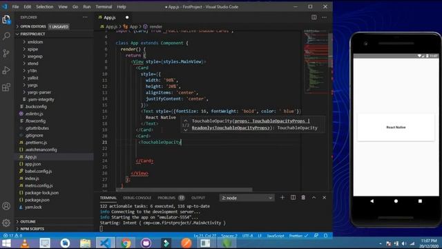 Shadow Card in React Native |2021| React Native| Card View |by TechWithYasir смотреть онлайн