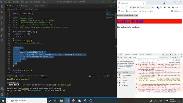 Understand JSX & styled-components- Styling components react Hindi - Reactjs full course in Hindi # смотреть онлайн