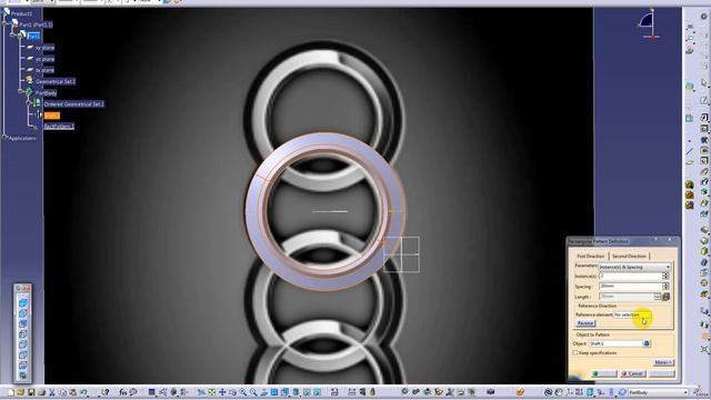 Catia V5 Tutorial for beginners: Audi logo | Render смотреть онлайн