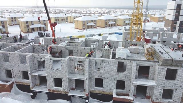 Ход строительства ЖК "Белая аллея" (январь 2022) смотреть онлайн