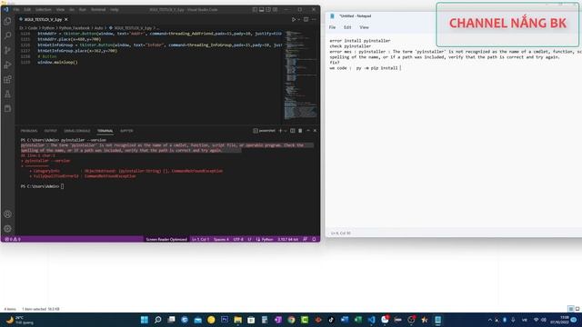 FIX ERROR - The term 'pyinstaller' is not recognized смотреть онлайн