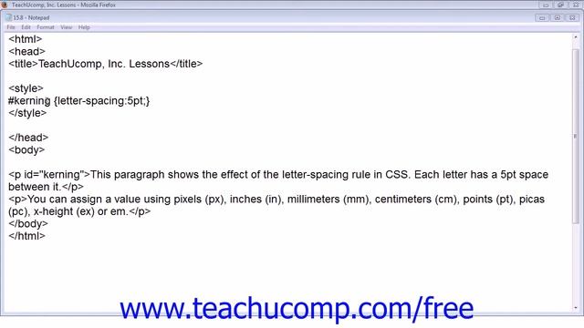HTML5 and CSS3 Tutorial Letter Spacing (Kerning) Training Lesson 15.8 смотреть онлайн