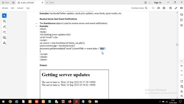 Server Sent Event in HTML смотреть онлайн